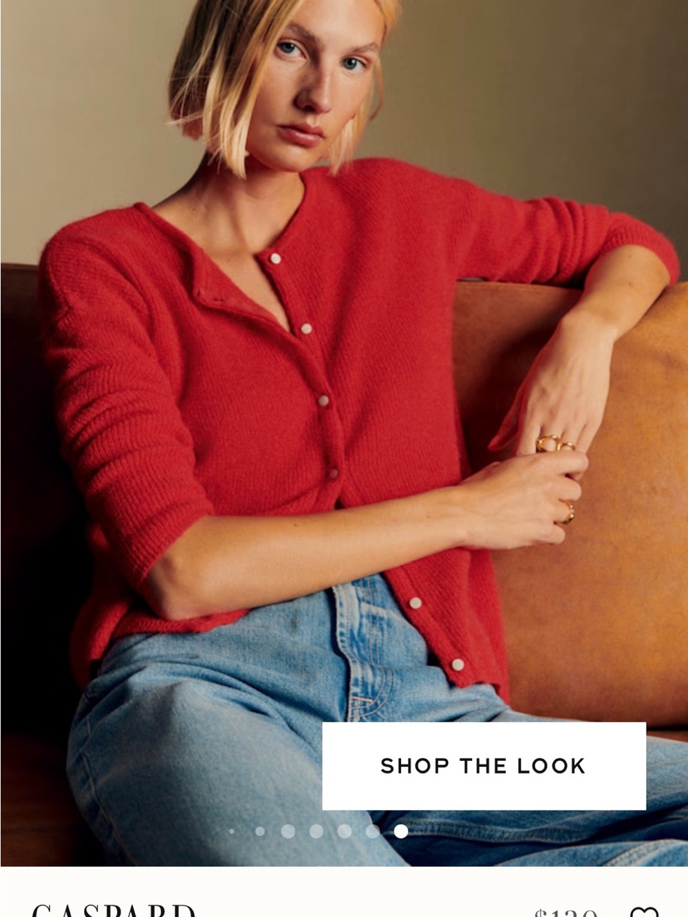 Sezane Gaspard Cardigan in Red Size S